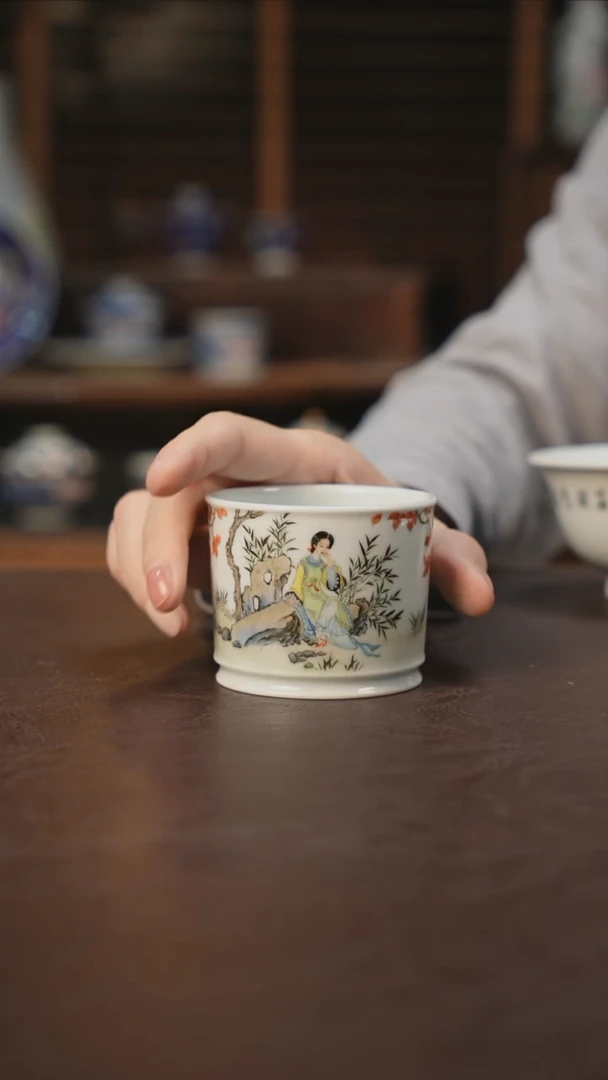 杯景德镇陶瓷杯碗柴烧多人