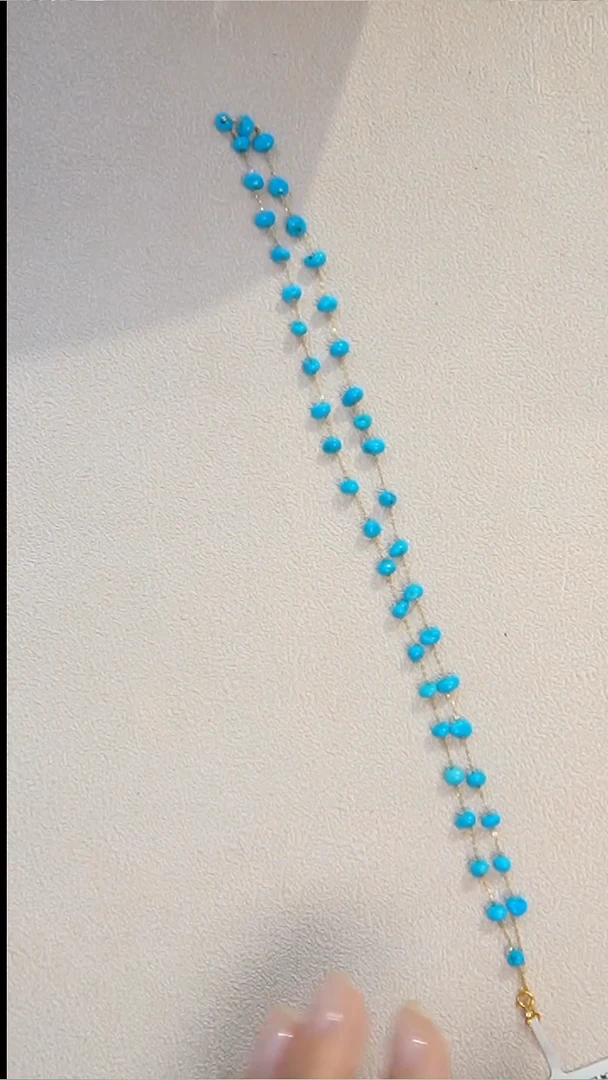 18K金镶嵌绿松石项链发货一件