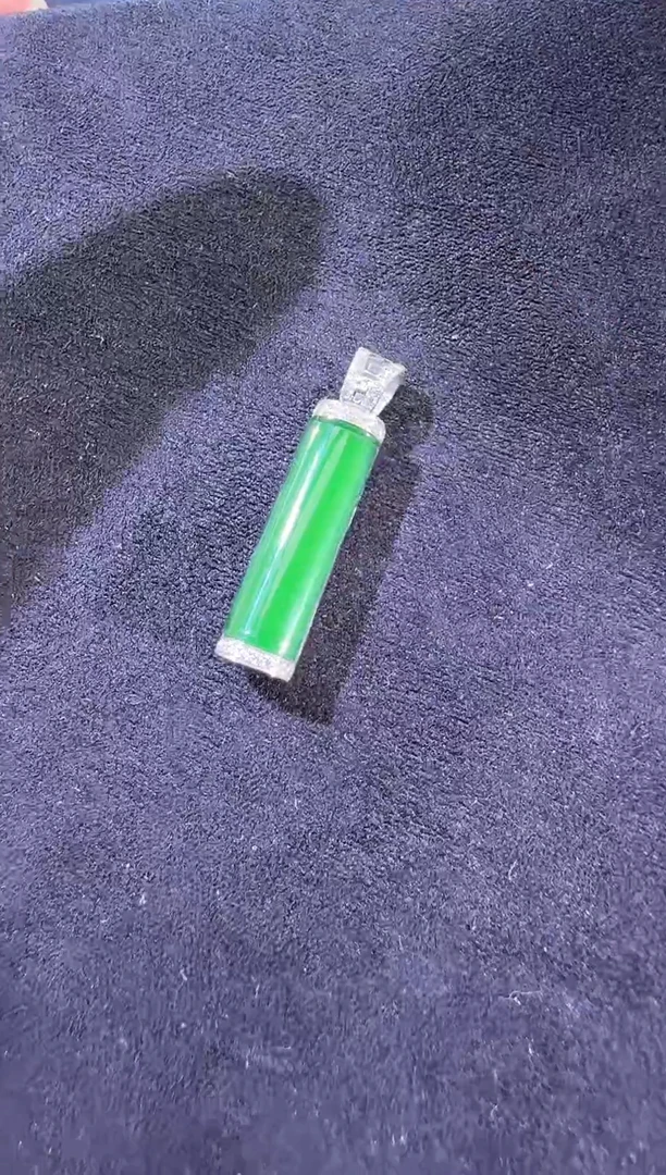 吊坠(不含链)银S925镶嵌翡翠吊坠
