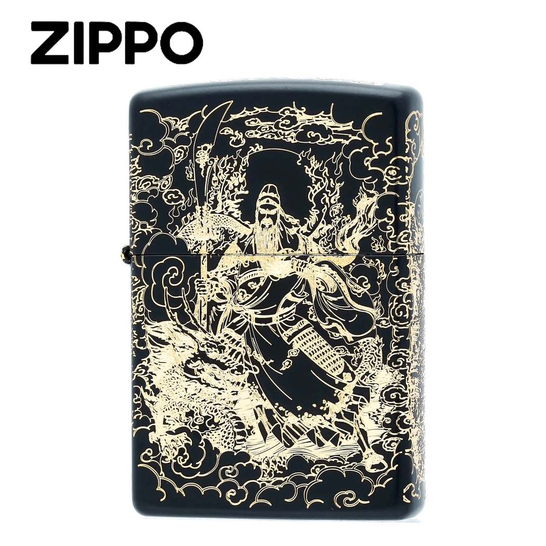 ZIPPO打火机正品/描金【关羽/赵公明】送礼收藏DY9902DK【佳佳1】