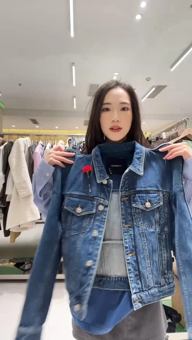 PUSHBUTTON牛仔夹克短外套 XS M