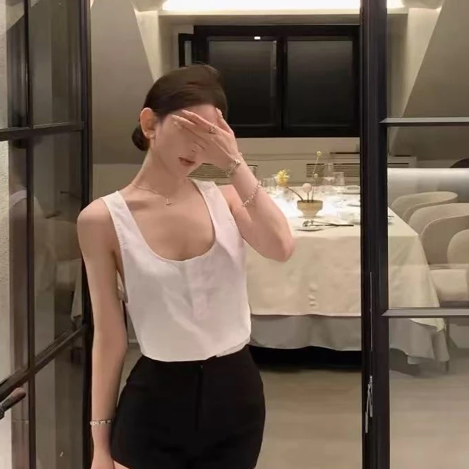 99新 YSL/圣罗兰 纯色亨利领纽扣休闲背心36码