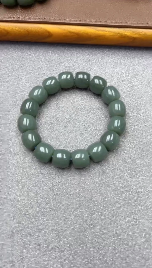 未镶嵌手串和田玉纯天然新疆且末蓝14直切