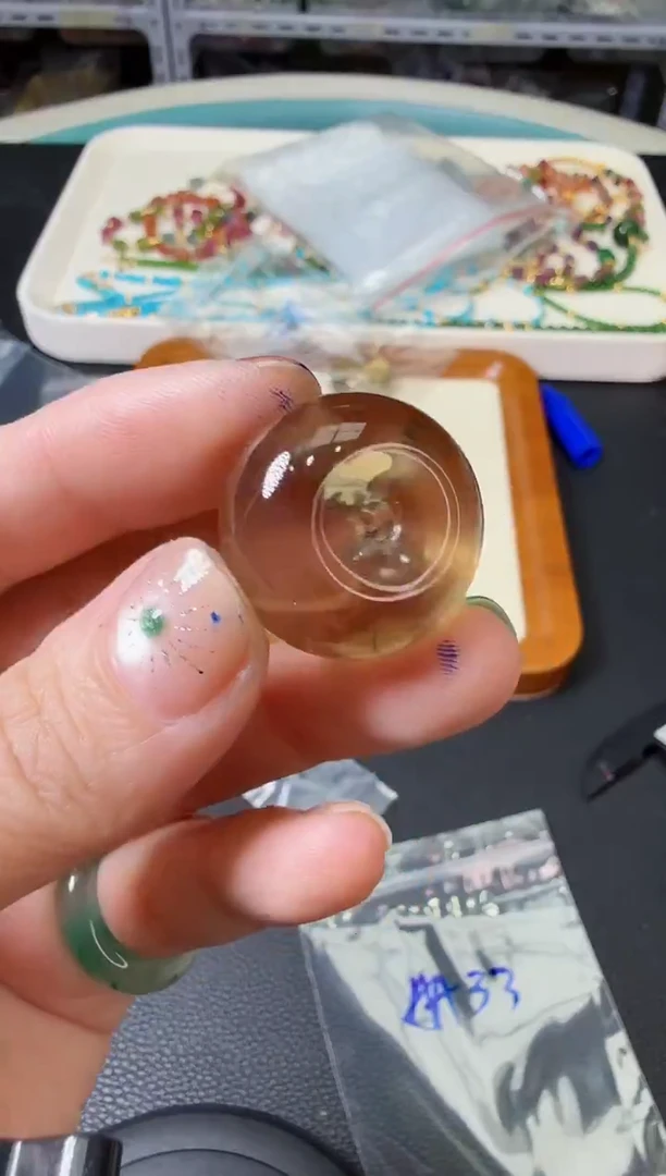 颈饰未镶嵌水晶高品金茶晶多样性发一AA33-