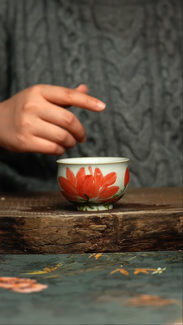 【闪购商品】杯釉下彩手工手绘同款陶器