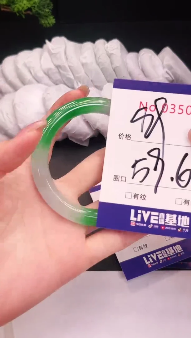 未镶嵌手镯翡翠3507