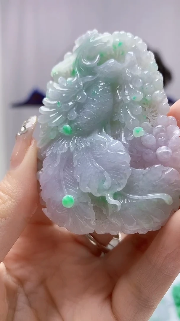 定制翡翠未镶嵌4688DD-毛货挂件44赠珠链