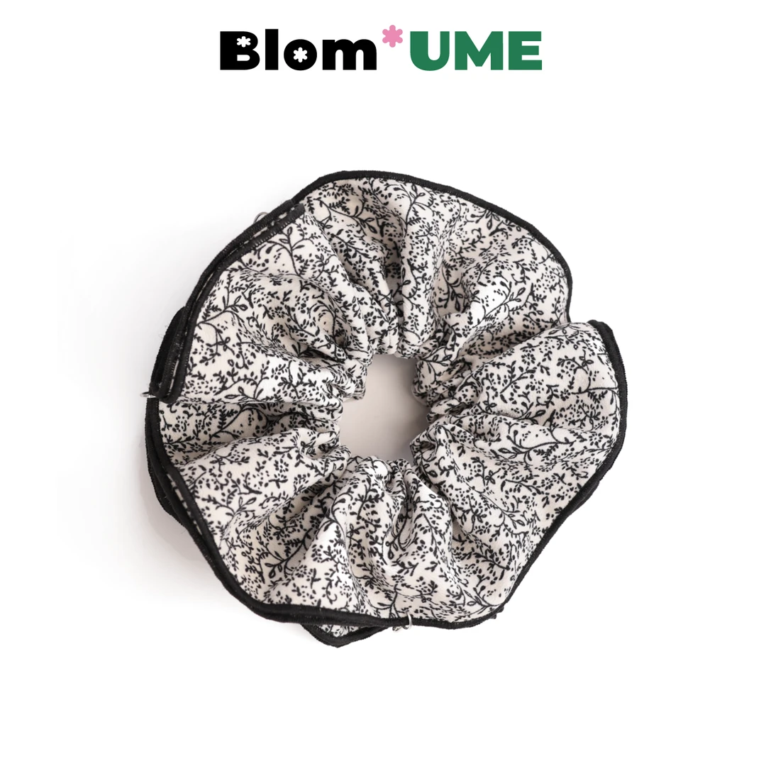 BlomUME新款韩系碎花双层小蛮腰爱心吊坠发圈简约发圈大肠韩系