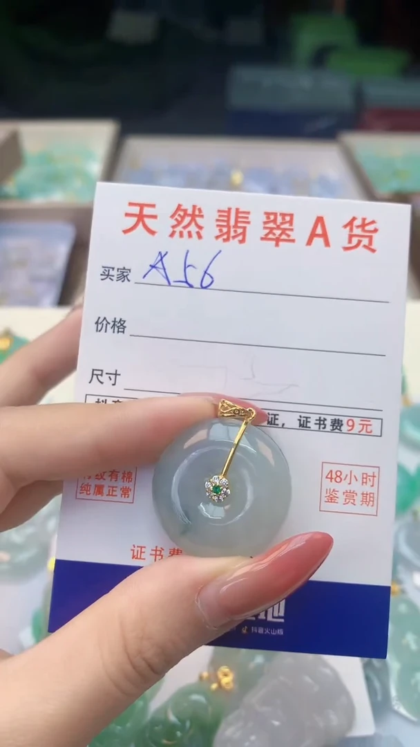 颈饰未镶嵌翡翠天然A货翡翠挂件
