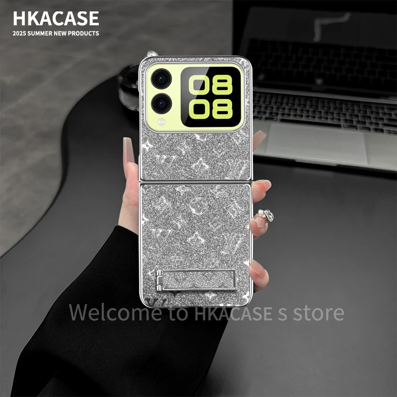 适用华为novaflip新款二合一折叠LV闪粉全包简约ins手机壳