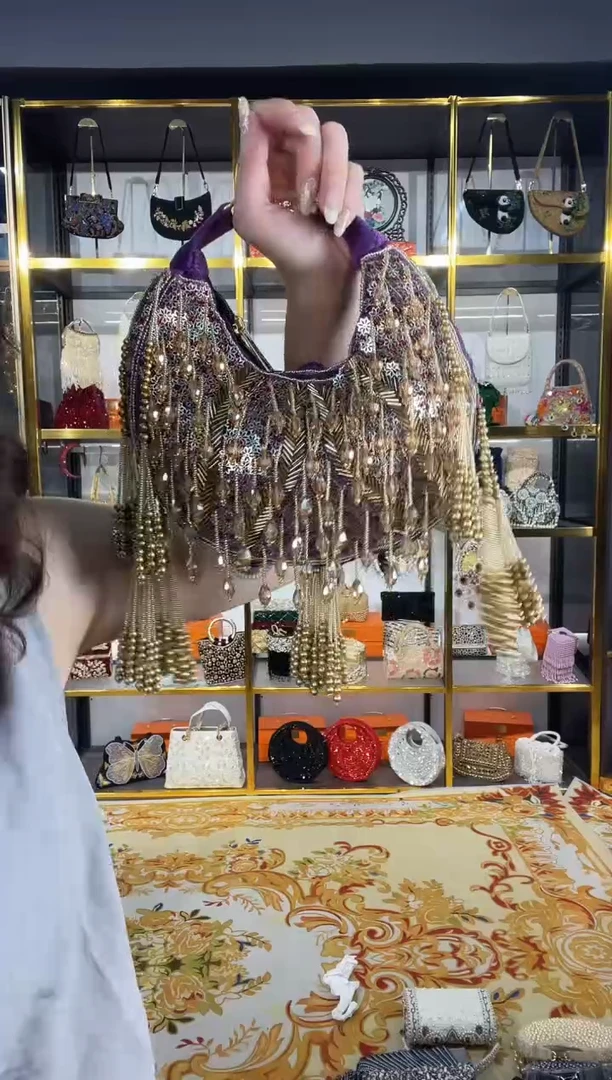 织物珠韵恒泽重工串珠手提包直播间女神专拍