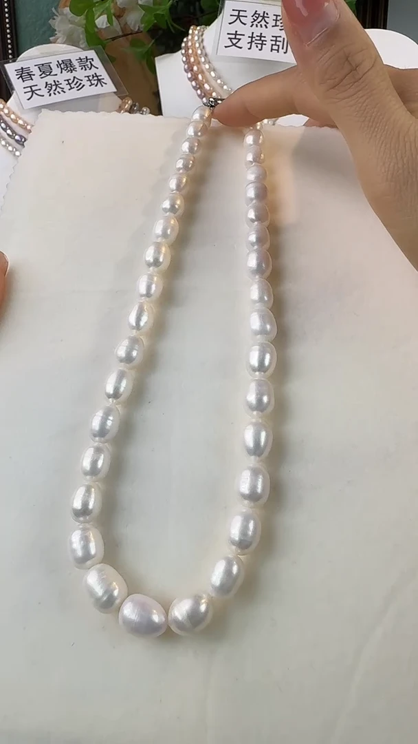 淡水珍珠银S925镶嵌颈饰1