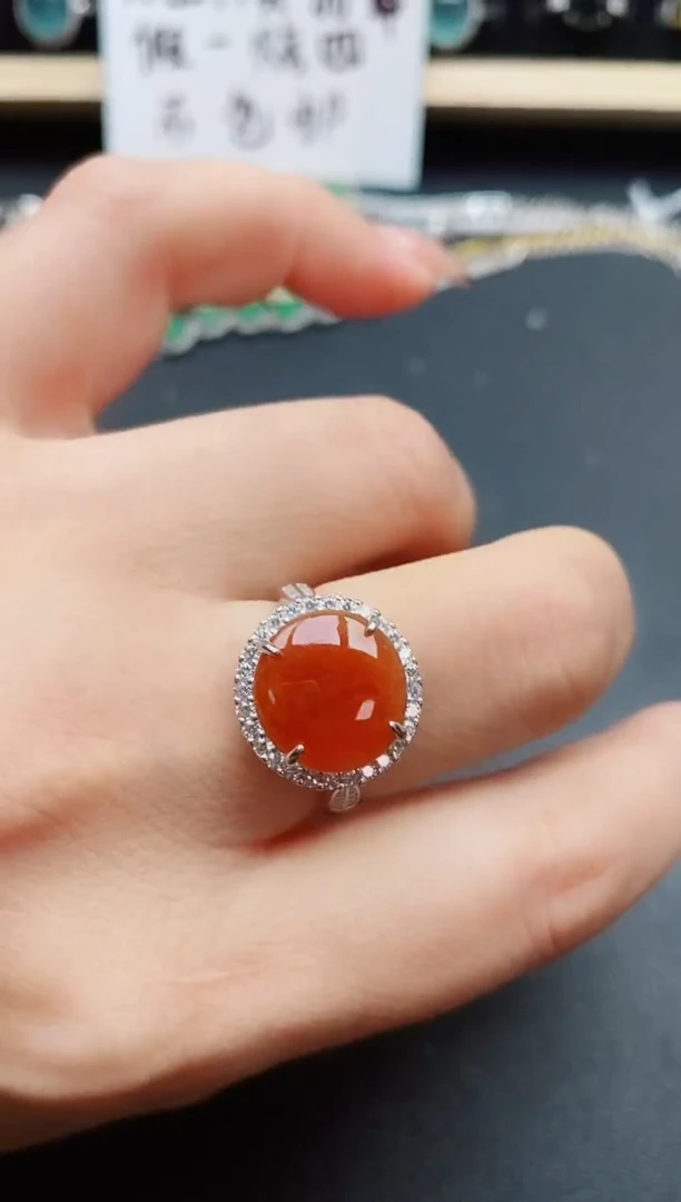 翡翠戒指银S925镶嵌321321