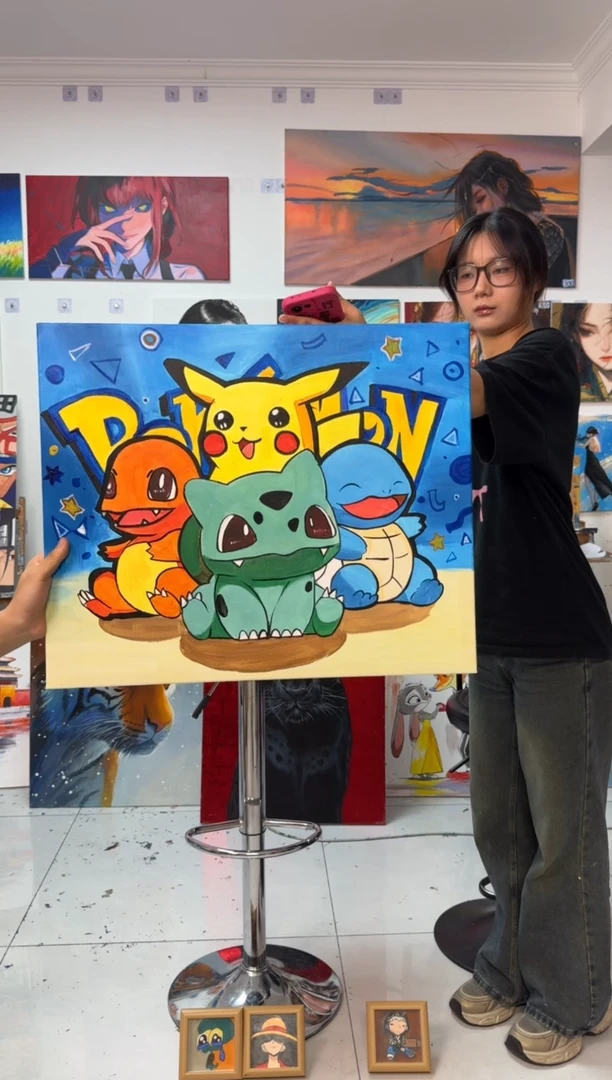 丙烯画?****大神奇宝贝丙烯画y亚克力