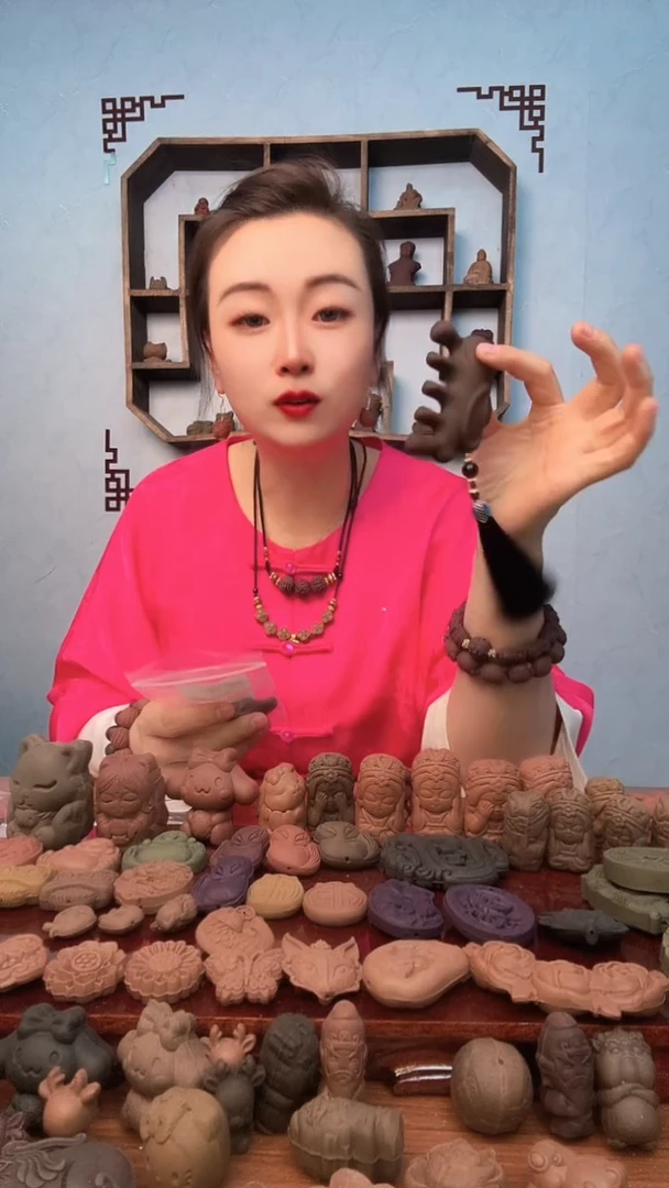 泥塑按摩梳设计款流苏