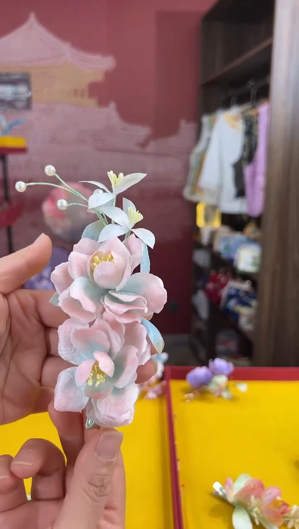 【闪购商品】刺绣非遗绒花（发饰）