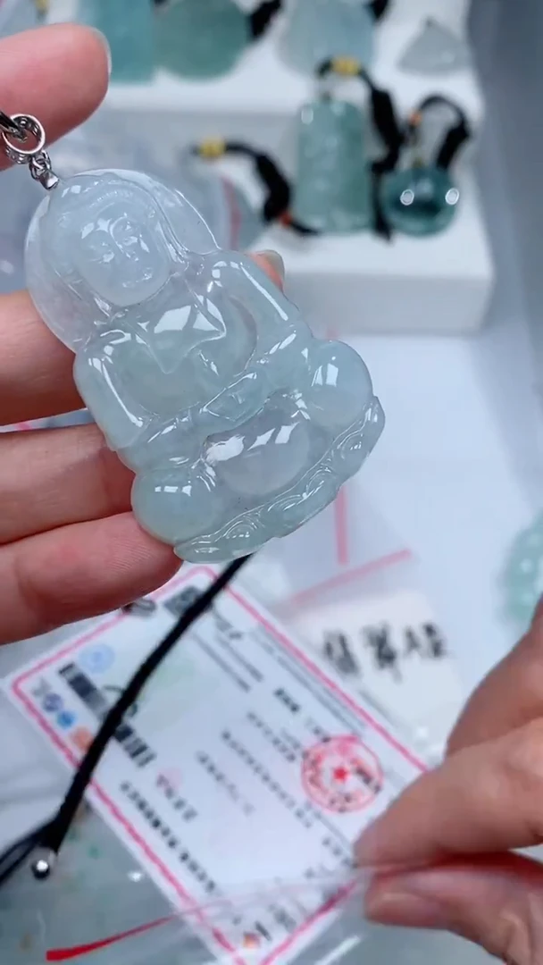 颈饰银S925镶嵌翡翠吊坠