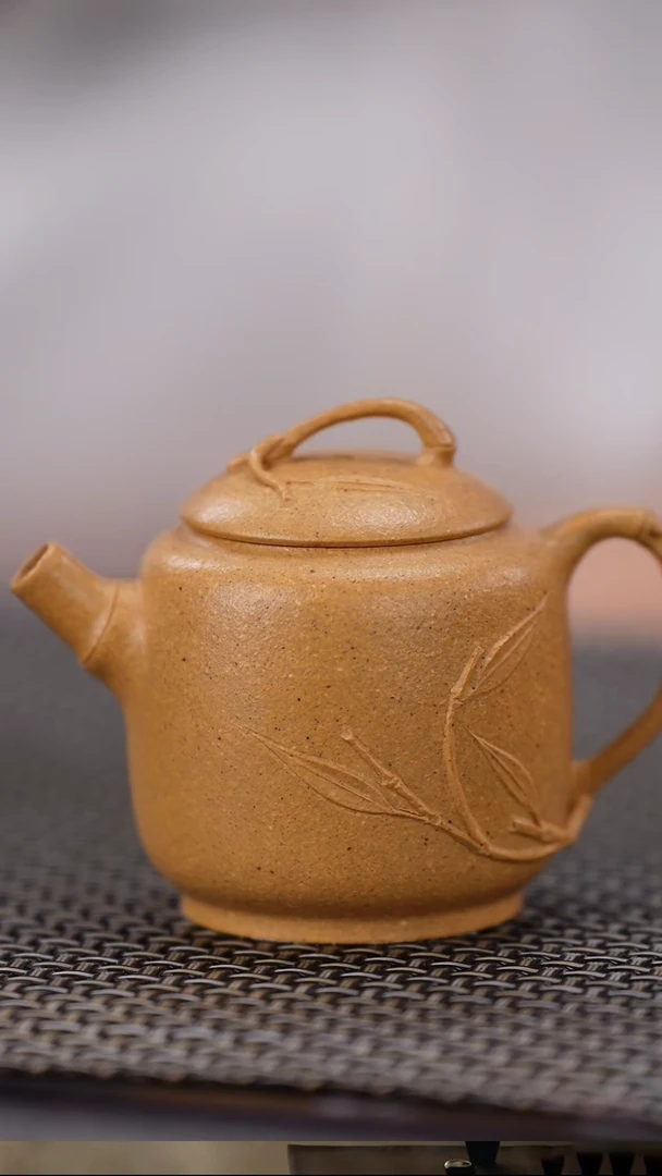 茶壶紫砂五彩段竹趣100cc