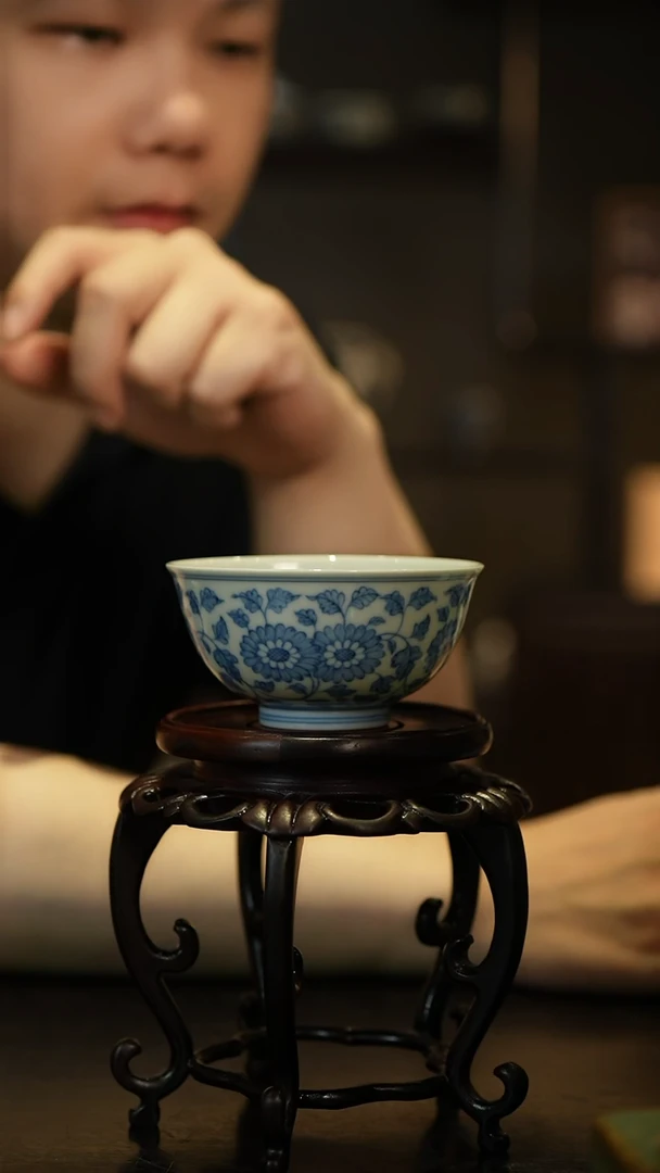 高**水缘溪草堂并菊宫碗杯