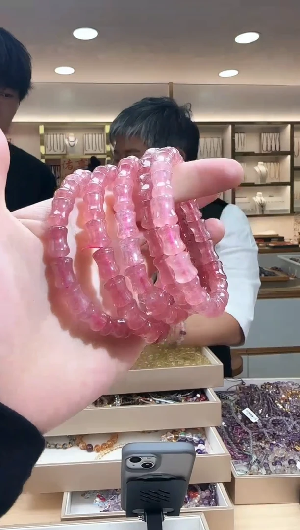 【闪购商品】石英质玉竹节手串多样性发一件未镶嵌