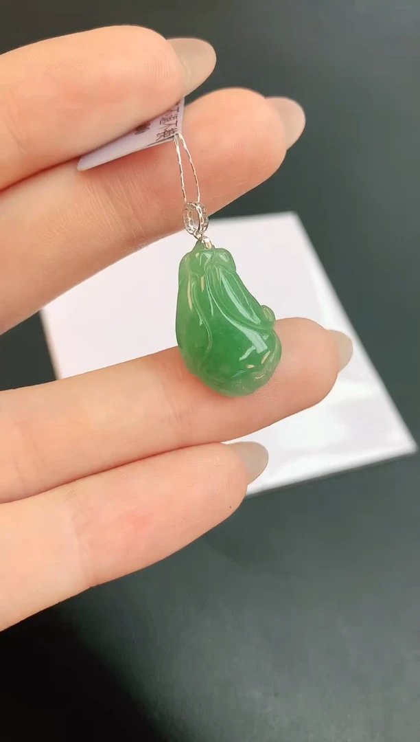 【闪购商品】翡翠颈饰18K金镶嵌赠礼盒证书 珍珍