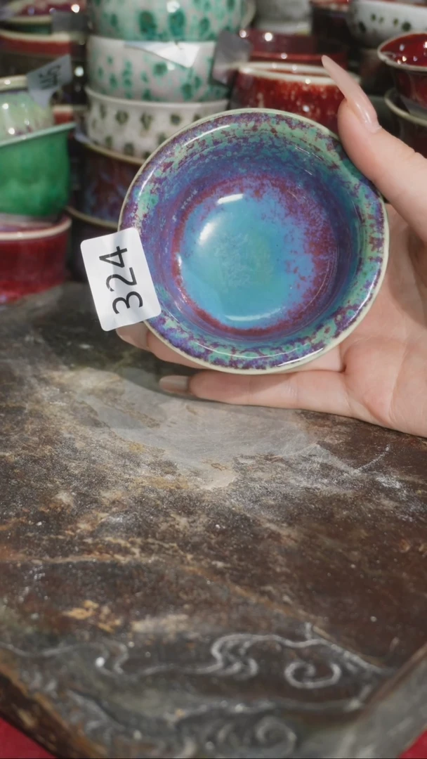 摆件精品窑变钧瓷茶器