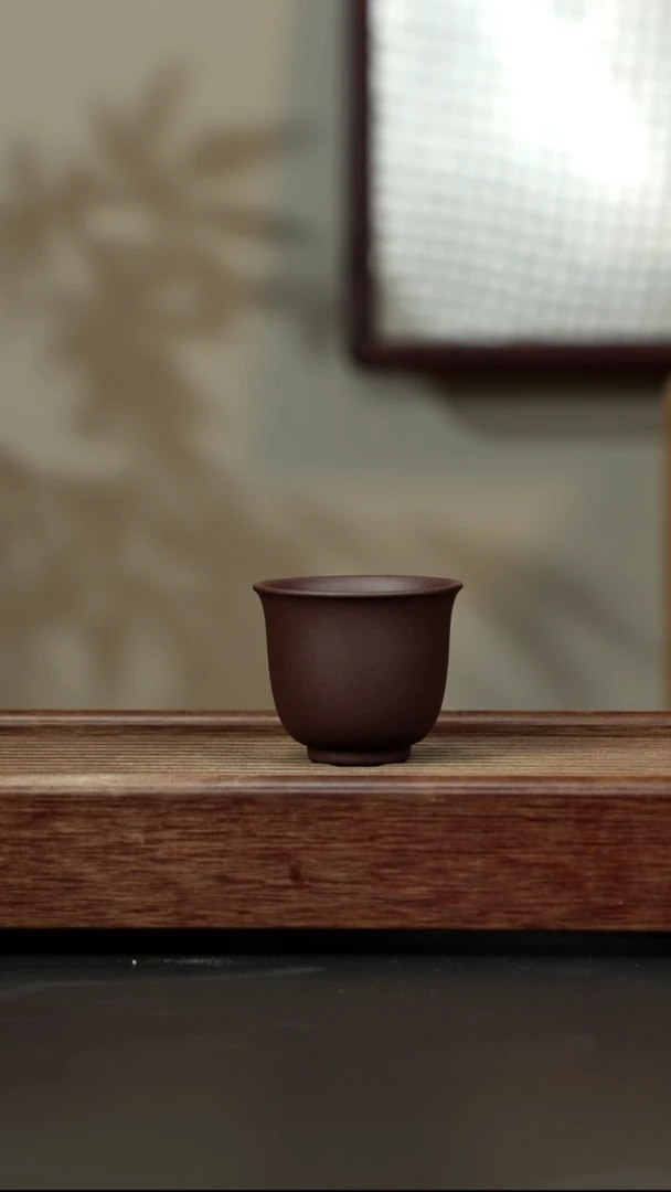 紫砂茶壶老紫泥 铃铛杯