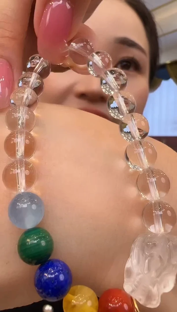 未镶嵌手链水晶玫****心手串