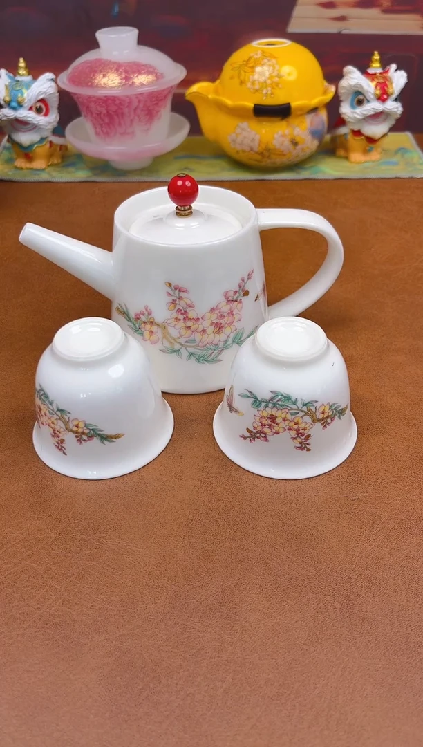 陶瓷茶具摆件旅行套组