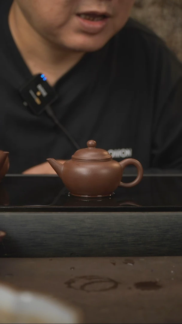 茶壶紫砂14，水平，一厂特拼紫泥，90cc