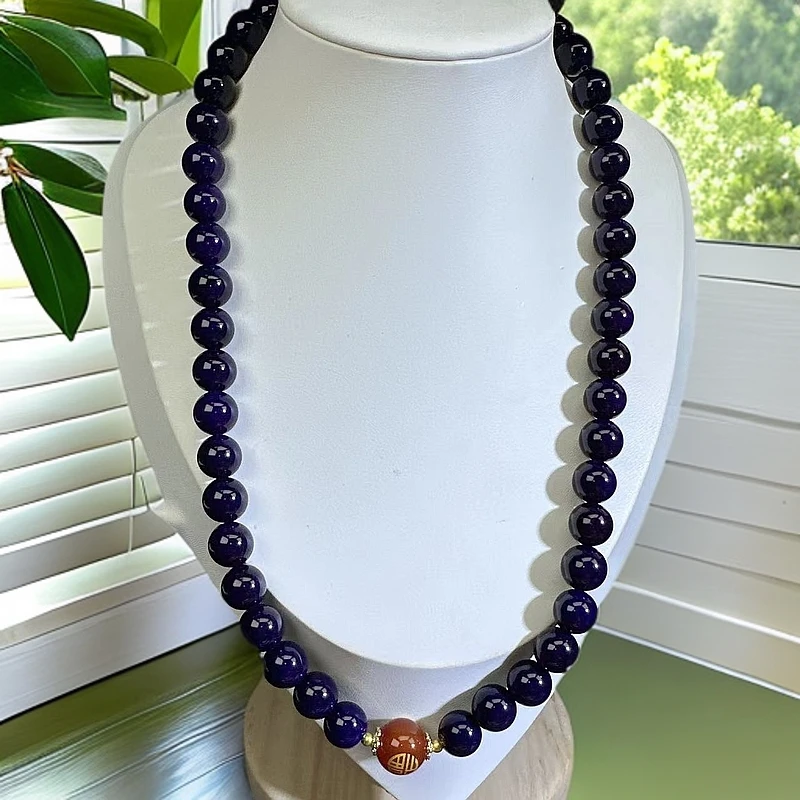 【天然紫俱来设计款项链10M】时尚百搭男女同款项链