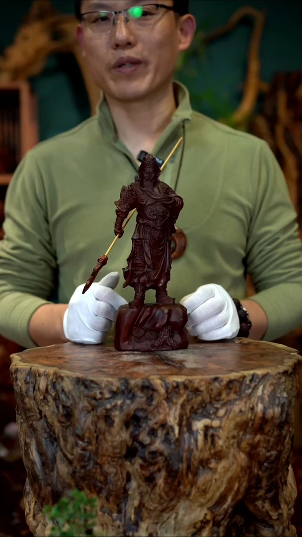 枣木雷击枣木关公摆件