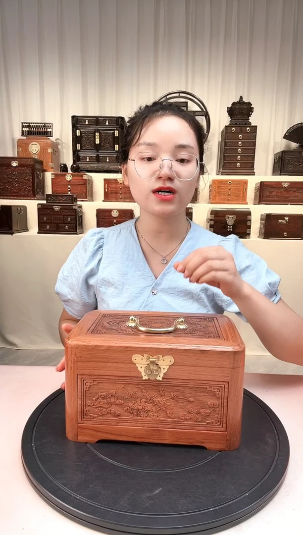 花梨木类成套家具花梨木龙凤呈祥手提