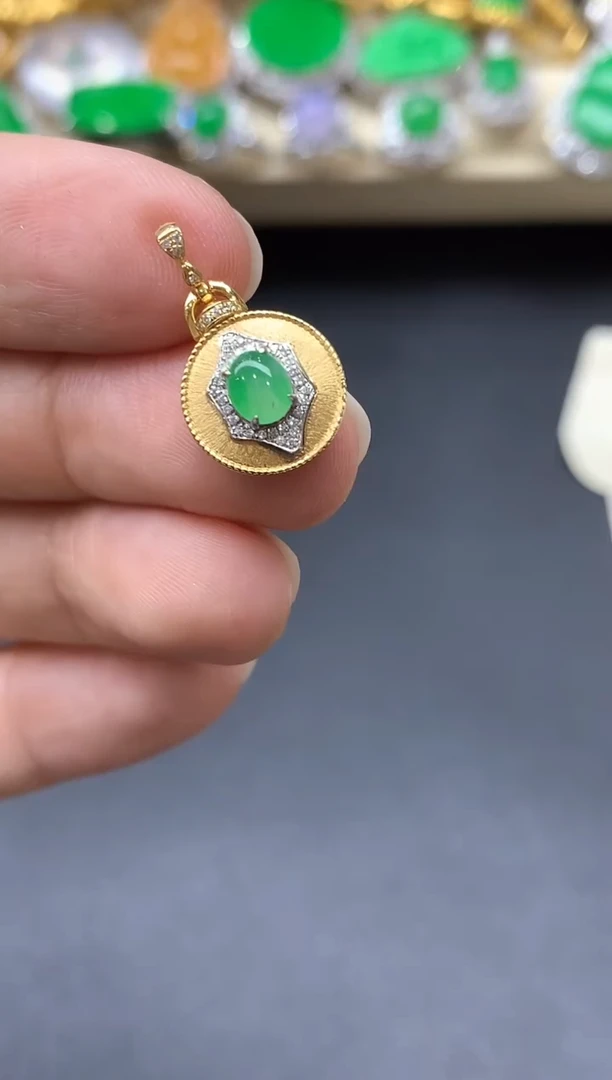 翡翠戒指18K金镶嵌192-中国好珍宝