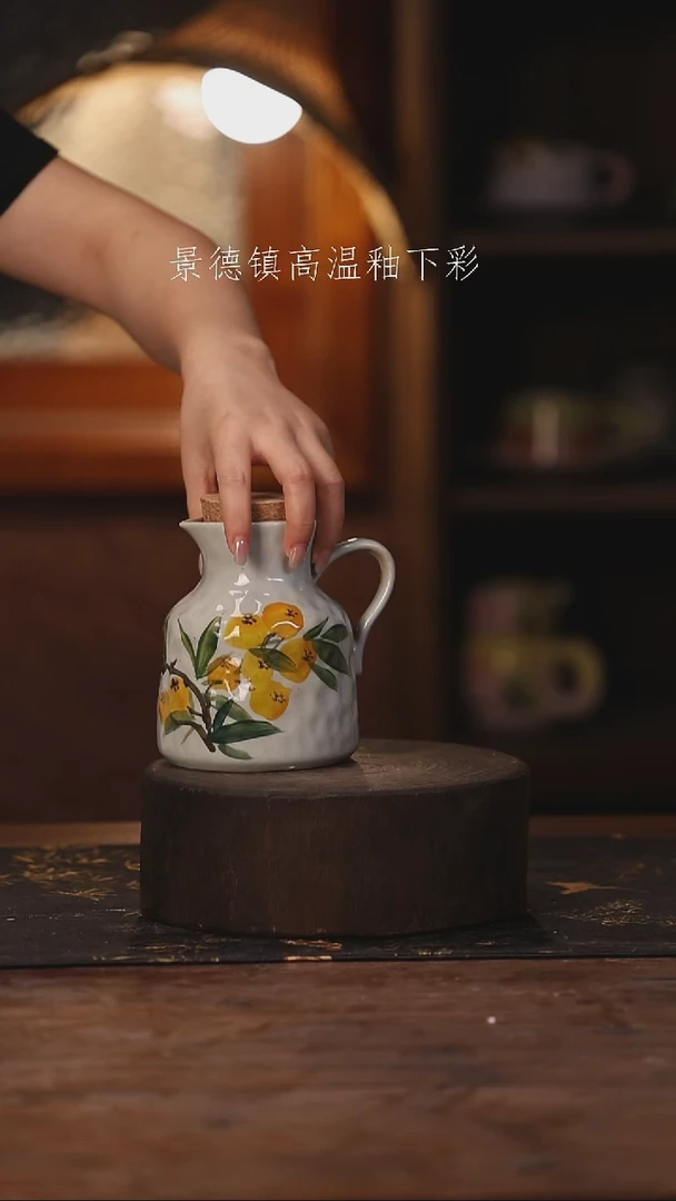 陶瓷景德镇高温釉下手绘陶瓷070