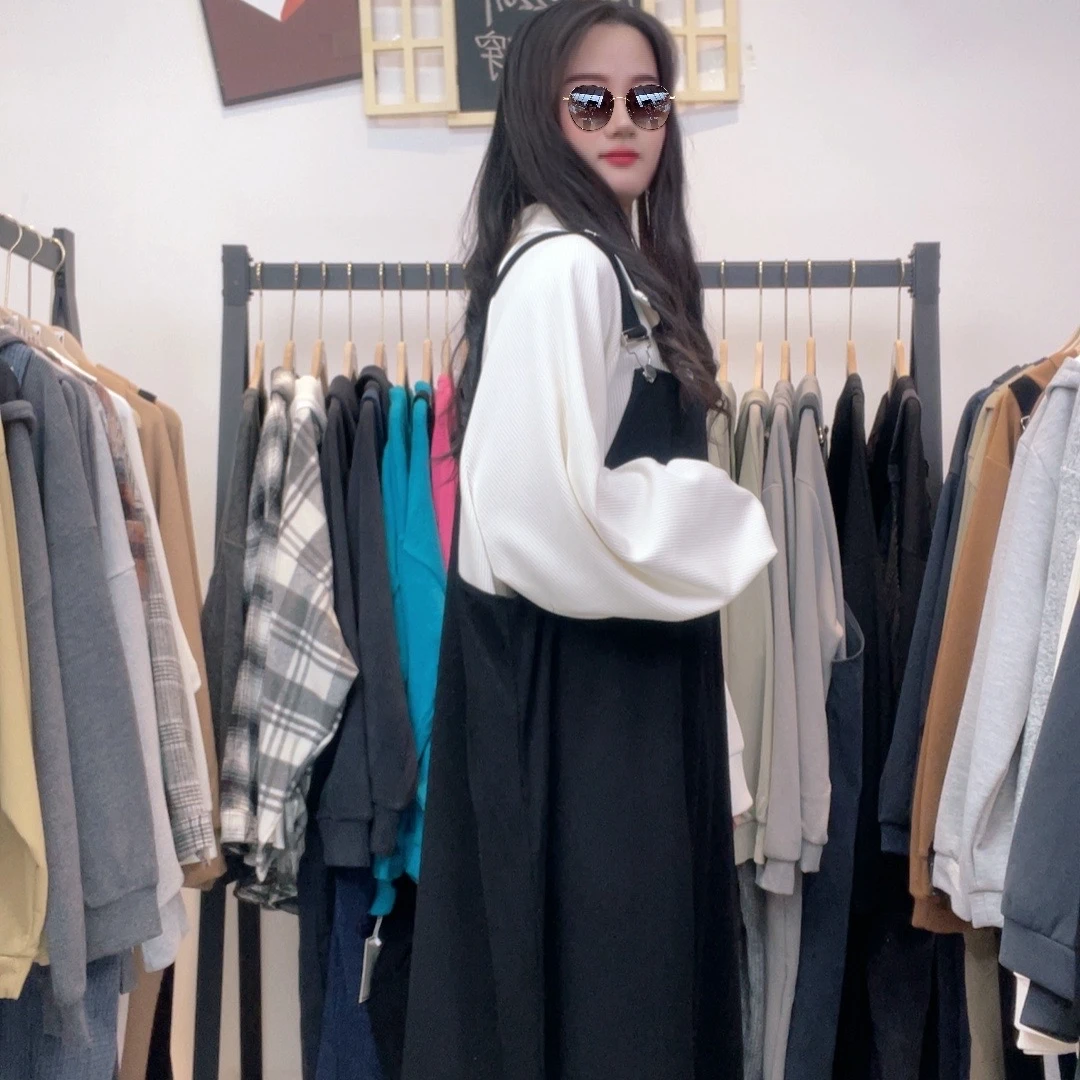 【N101-N174】2025春夏新款韩版时尚潮流休闲宽松背带裙套装