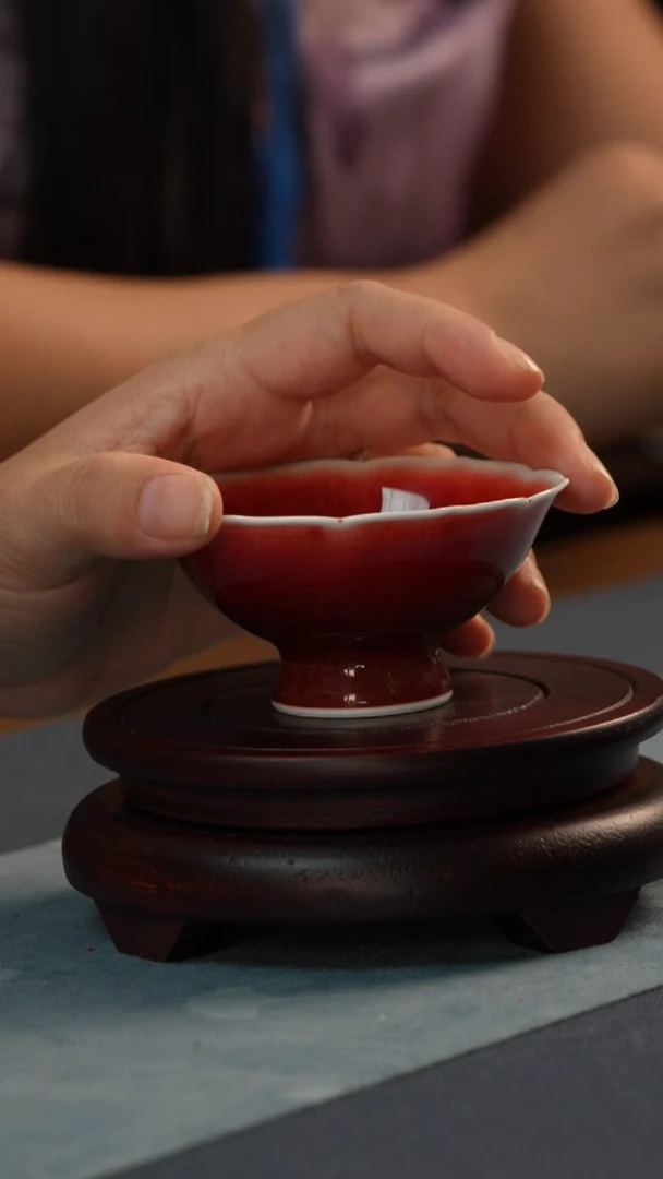 杯子非遗传承人-徐建国-郎红花口杯