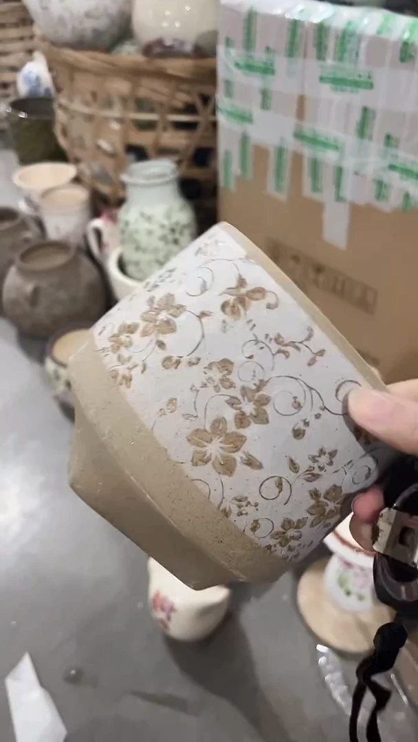 【闪购商品】陶瓷陶瓷花盆高13cm内口12.3cm