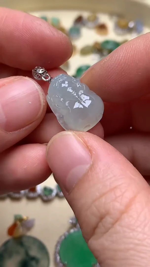 【闪购商品】翡翠颈饰银S925镶嵌翡翠镶嵌貔貅