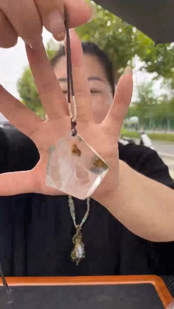 未镶嵌珠宝半成品水晶幽灵吊坠D649