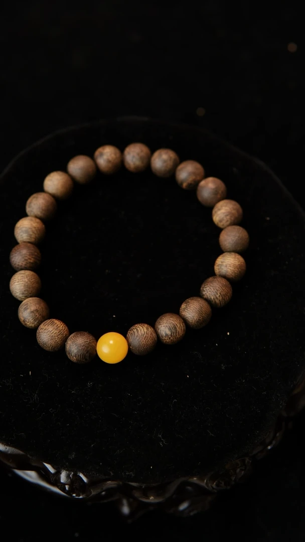 【闪购商品】沉香手串海南尖峰岭莺歌绿棋楠卡8单圈DIY手串