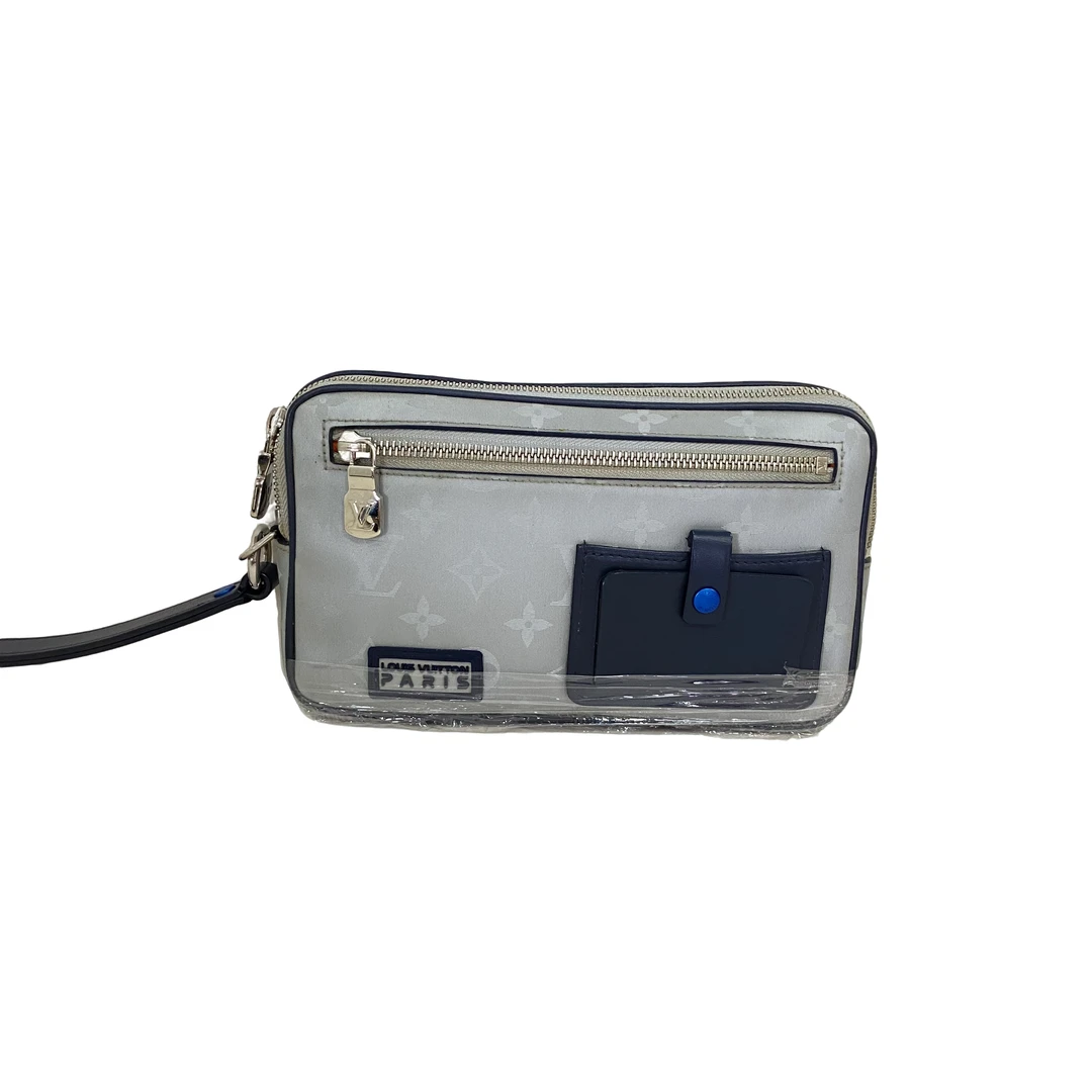 99新 LouisVuitton/路易威登 LV老花镭射钛合金手拿包222