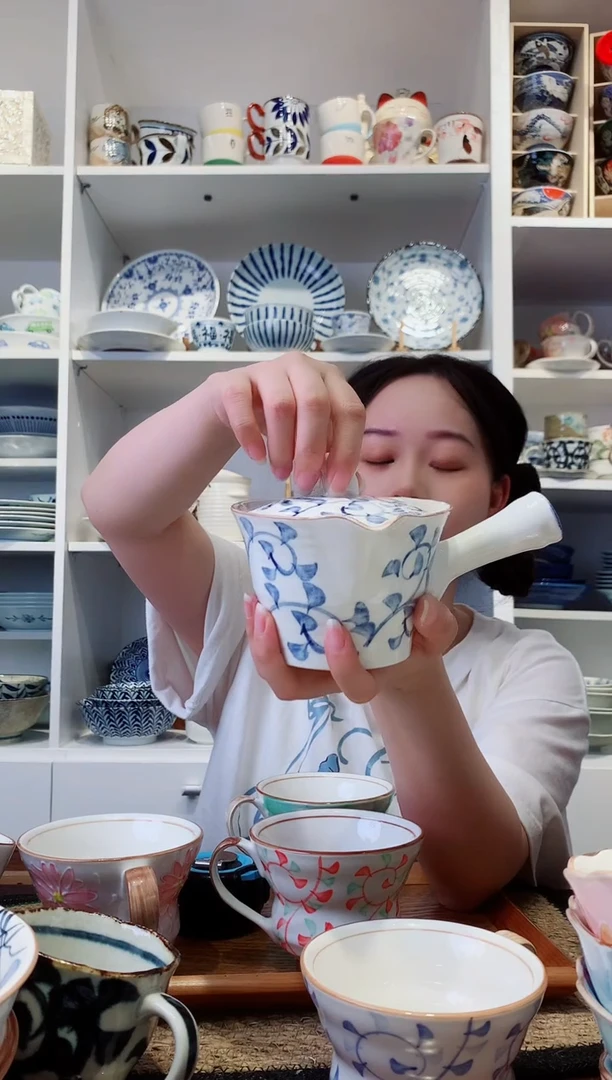 陶瓷兔子唐草急须壶