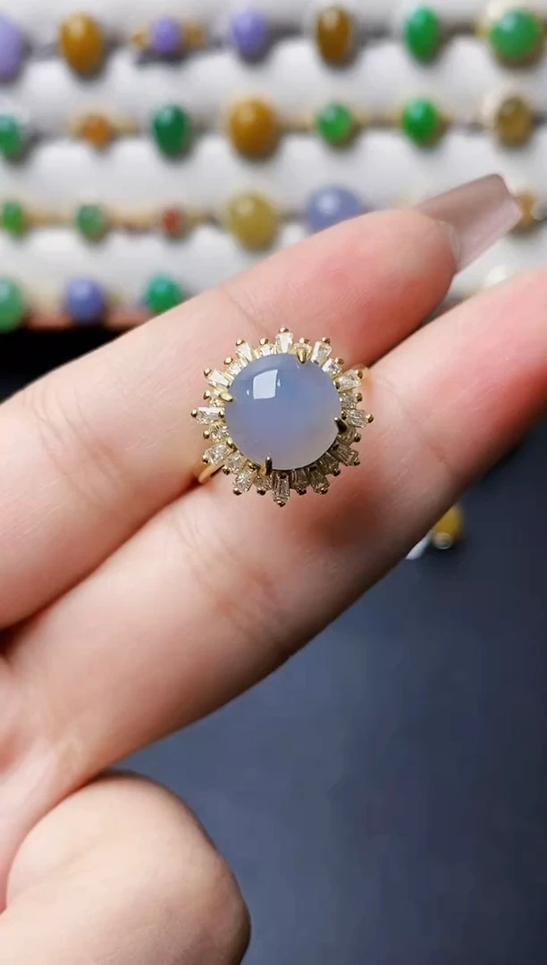 银S925镶嵌戒指翡翠1231