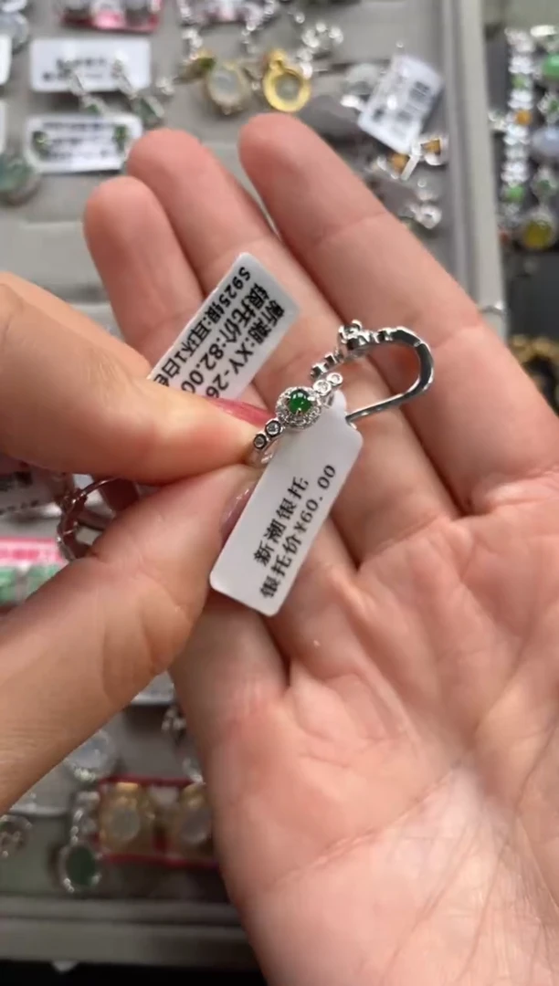 【闪购商品】翡翠戒指银S925镶嵌111111-3