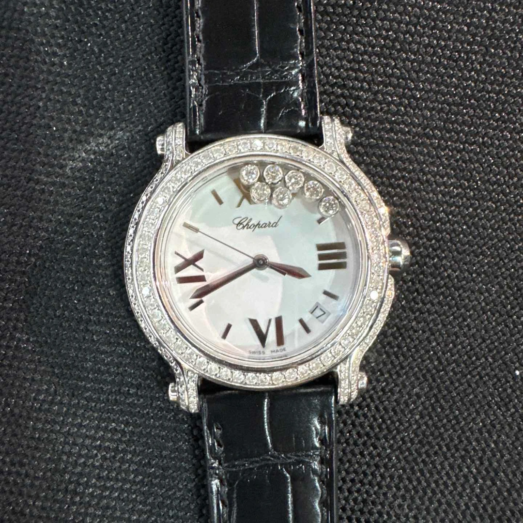 99新 Chopard/萧邦 HAPPY DIAMONDS/278475-3001后圈钻/WHP038499