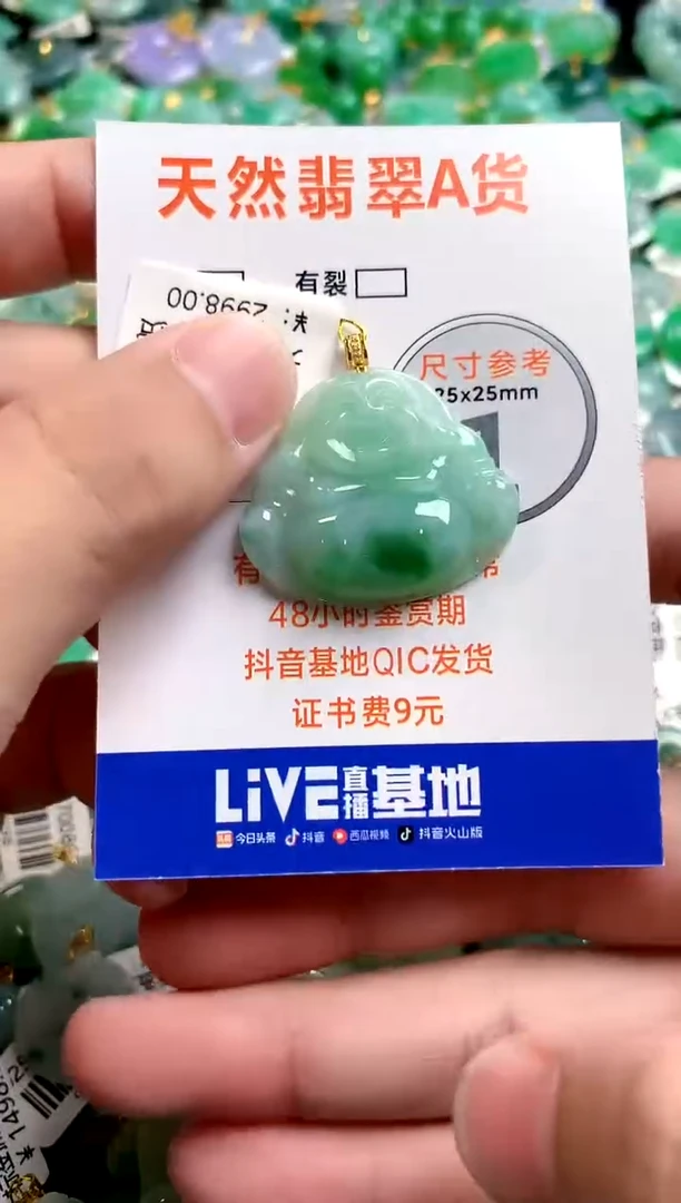 颈饰18K金镶嵌翡翠0919099805
