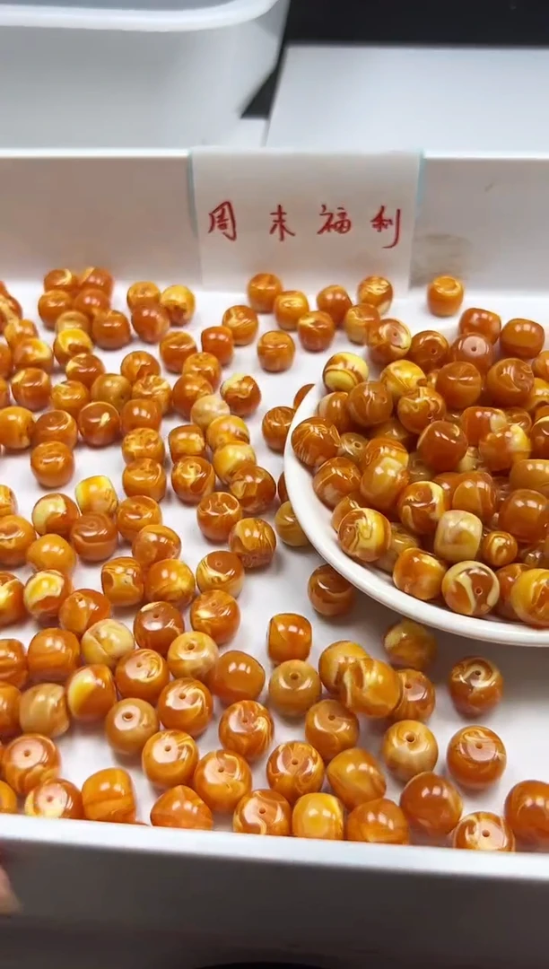 蜜蜡颈饰未镶嵌w180老蜡老型12*10mm*10颗