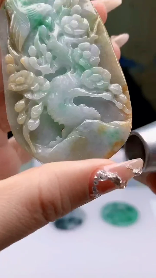 【闪购商品】定制翡翠未镶嵌5125ty-毛货挂件18