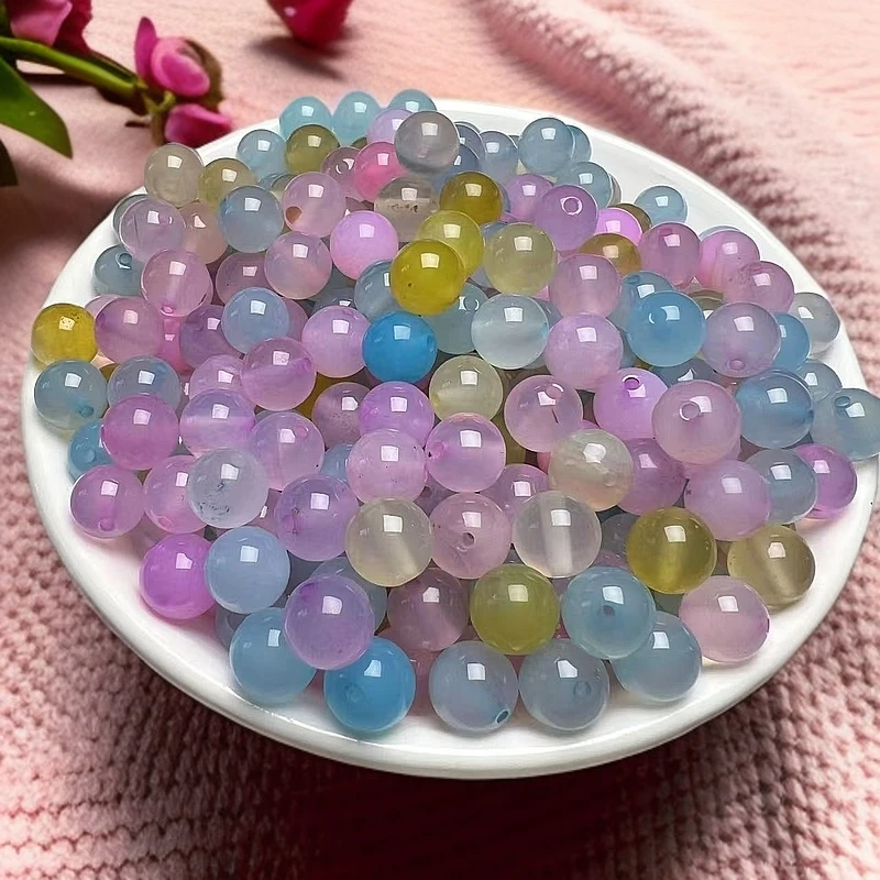 天然散珠 马卡龙圆珠【C035】8mm 25颗13.8元